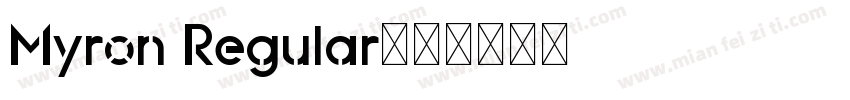 Myron Regular字体转换